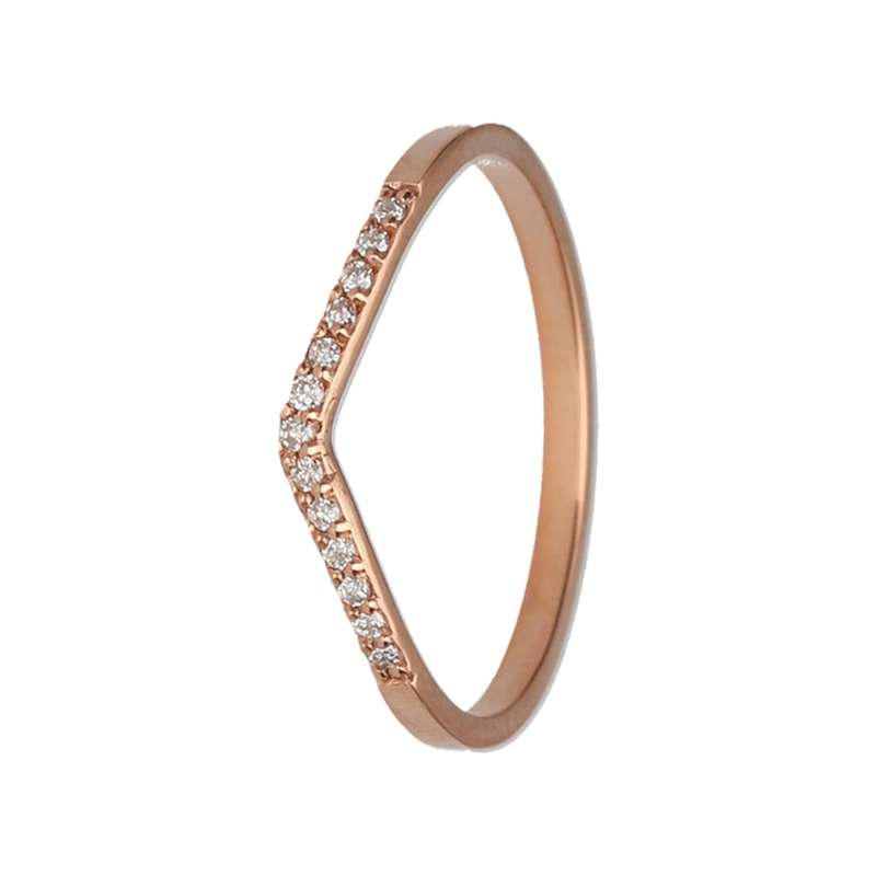 Lab Grown Diamond Curved Eternity Band Rose Gold