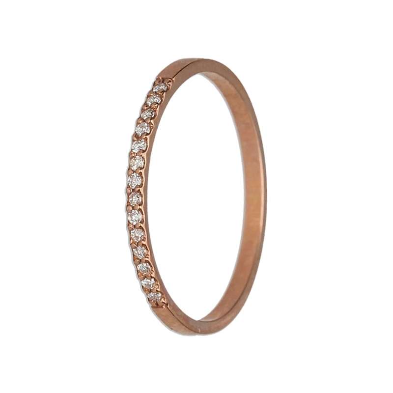 Lab Grown Diamond Straight Eternity Band Rose Gold