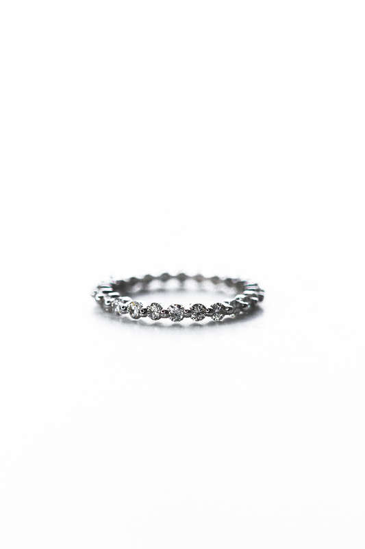 Round Full Moissanite Eternity Band