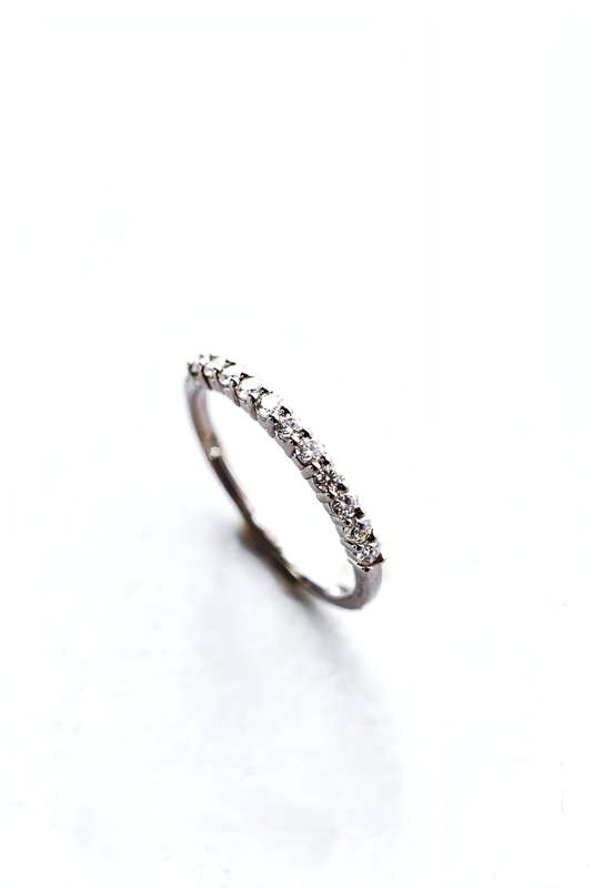 Anna - The 11 Round Moissanite Half Eternity Ring