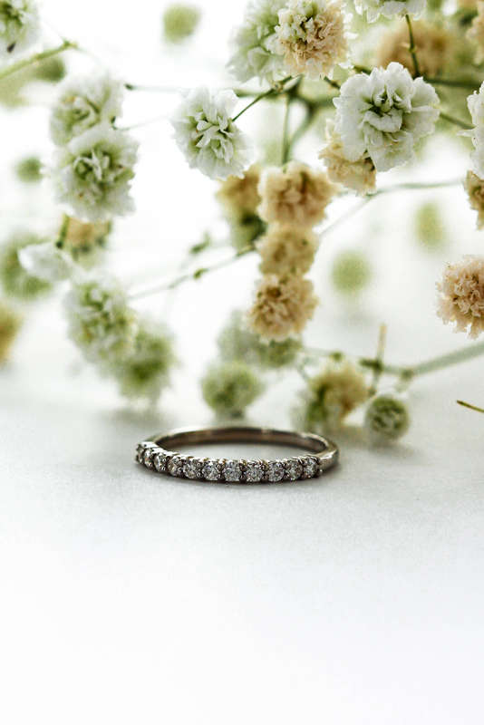 Anna - The 11 Round Moissanite Half Eternity Ring