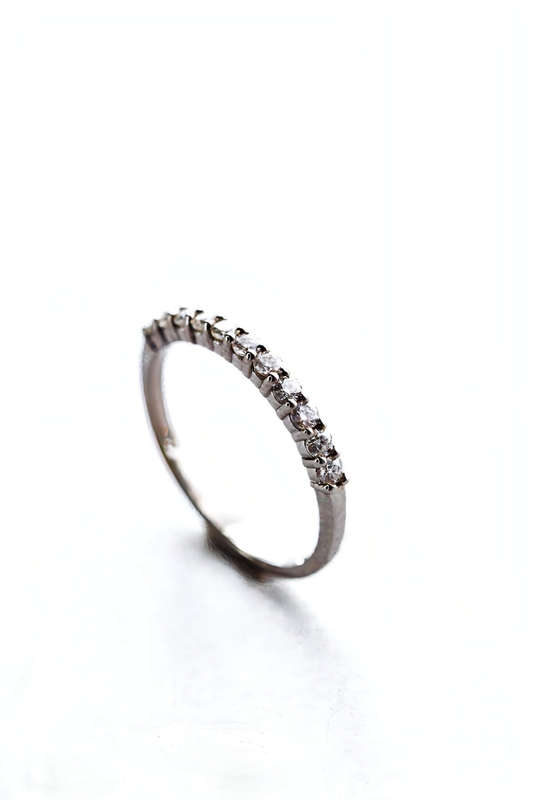 Anna - The 11 Round Moissanite Half Eternity Ring