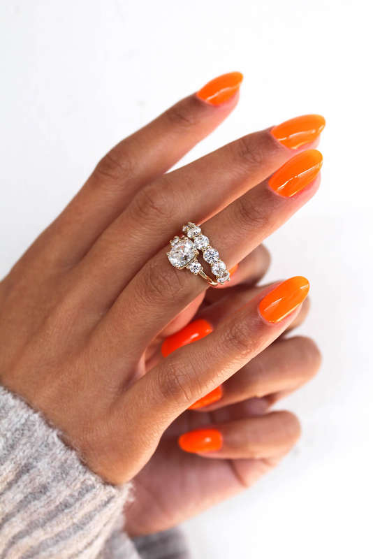 Elongated Cushion Wedding Ring Set