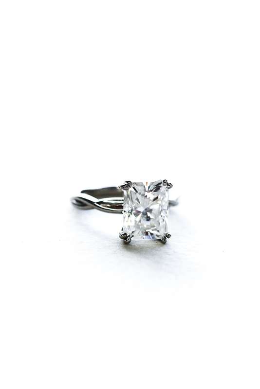 Lilly - Woven Radiant Solitaire Engagement Ring