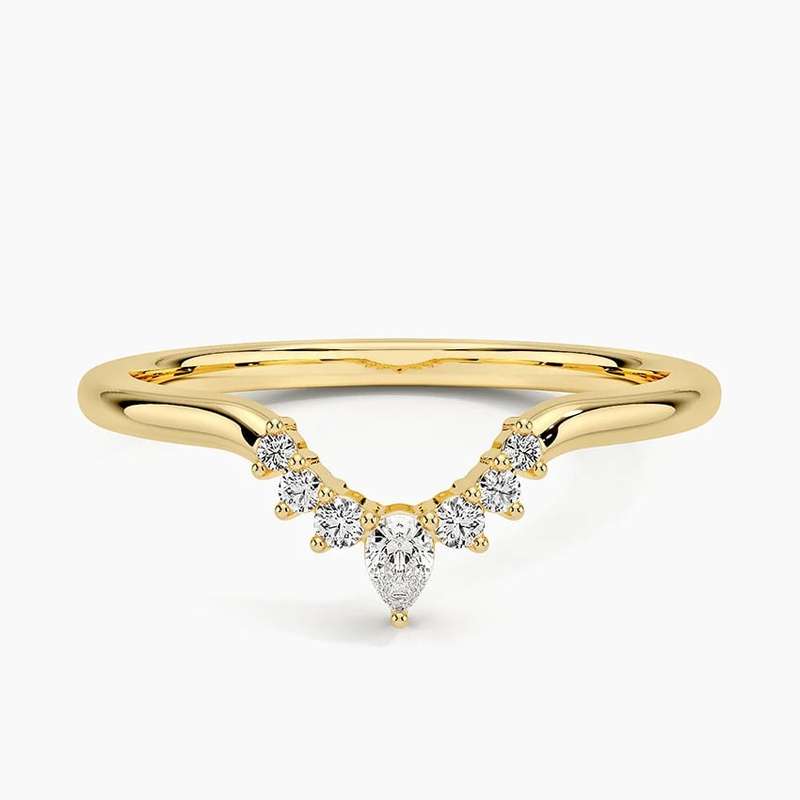 Lab Grown Diamond Curved Pear Eternity Band