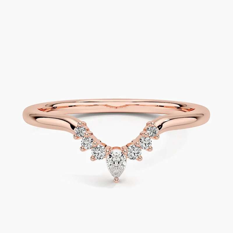 Lab Grown Diamond Curved Pear Eternity Band