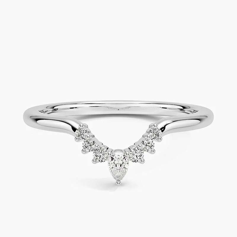 Lab Grown Diamond Curved Pear Eternity Band