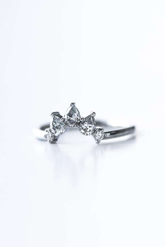 Tiara Eternity Ring - Pear And Round