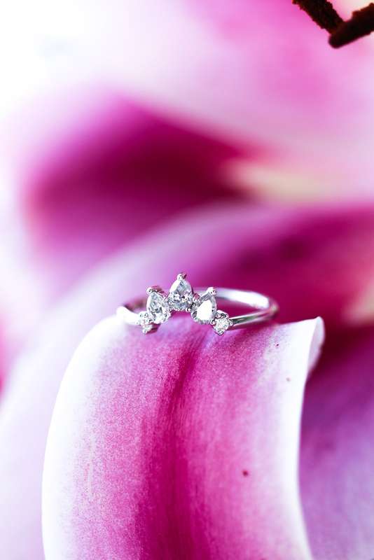 Tiara Eternity Ring - Pear And Round