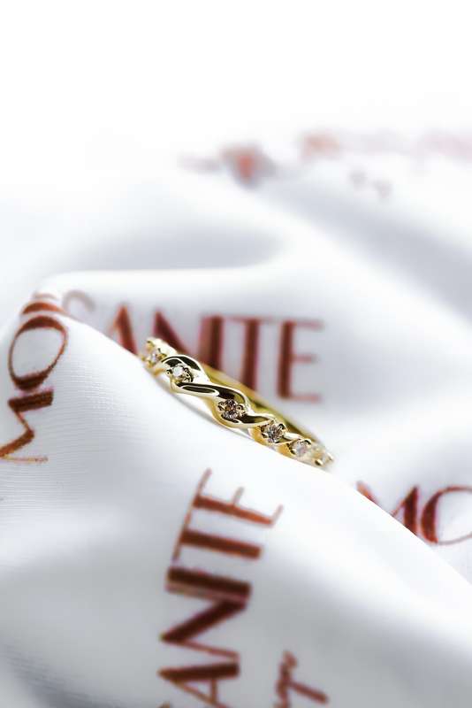 The Braided Accent Moissanite Wedding Ring
