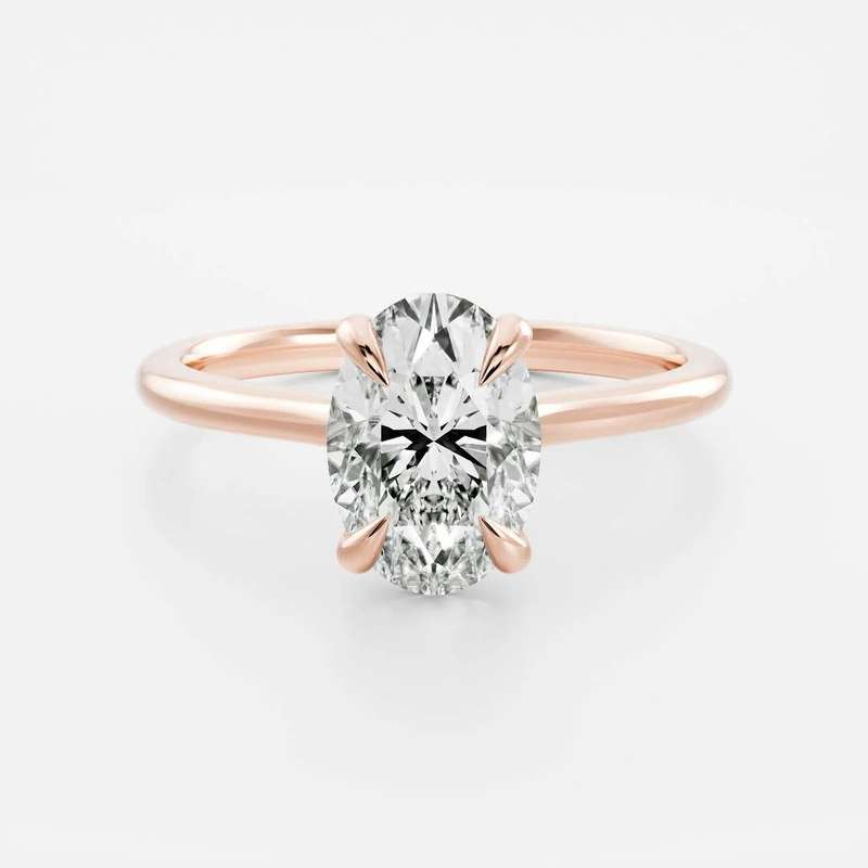 Oval Solitaire Lab Diamond Ring