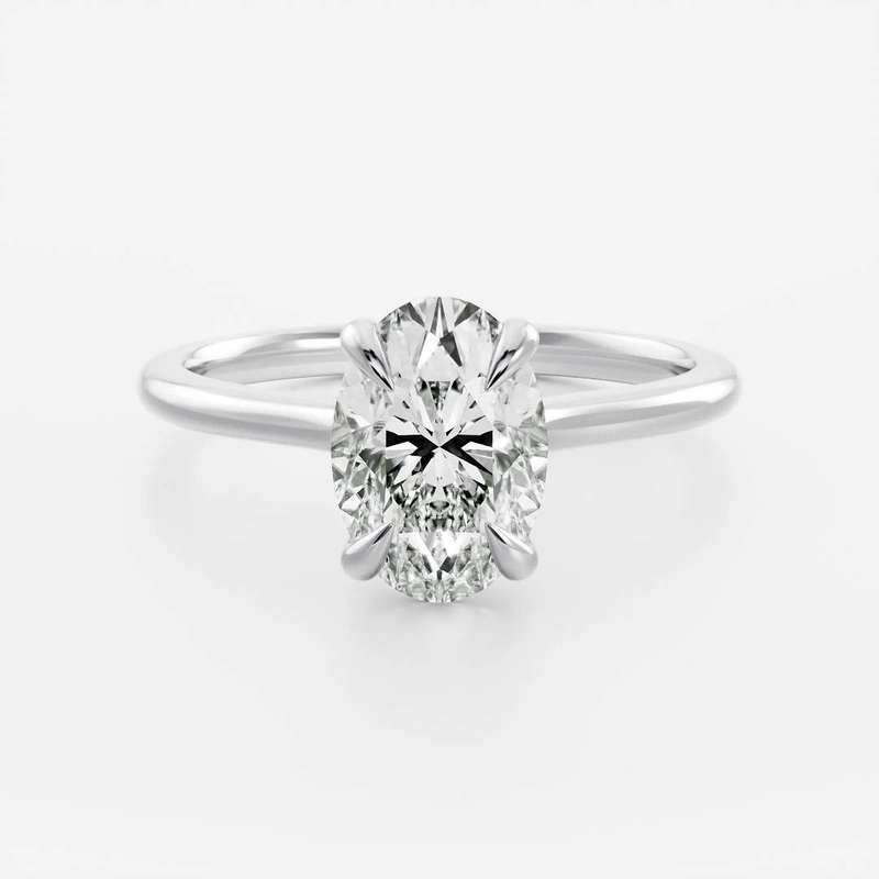Oval Solitaire Lab Diamond Ring