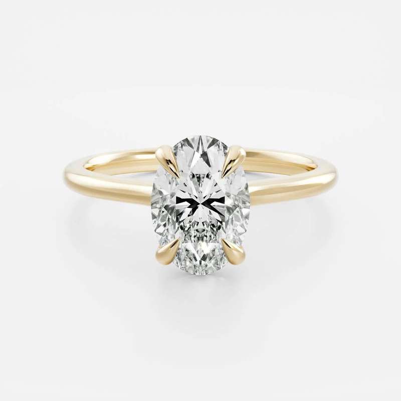 Oval Solitaire Lab Diamond Ring