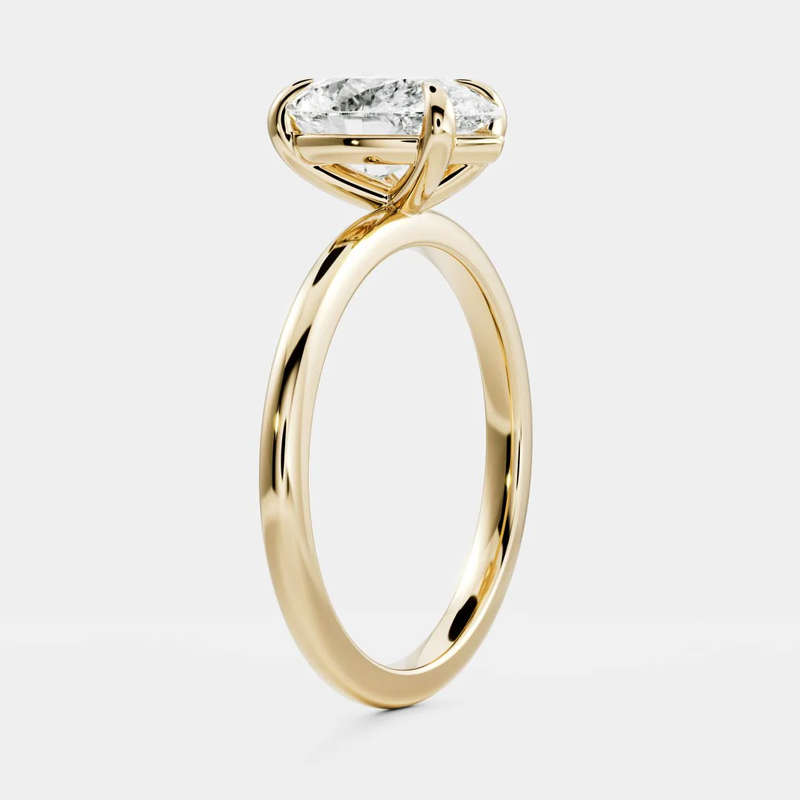 Pear Solitaire Lab Diamond Ring