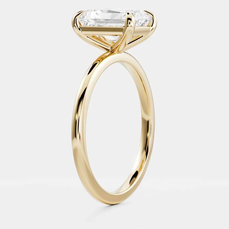 Radiant Solitaire Lab Diamond Ring