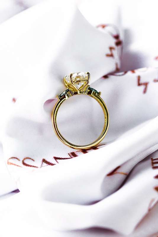 Three-Stone Oval And Marquise Engagement Ring
