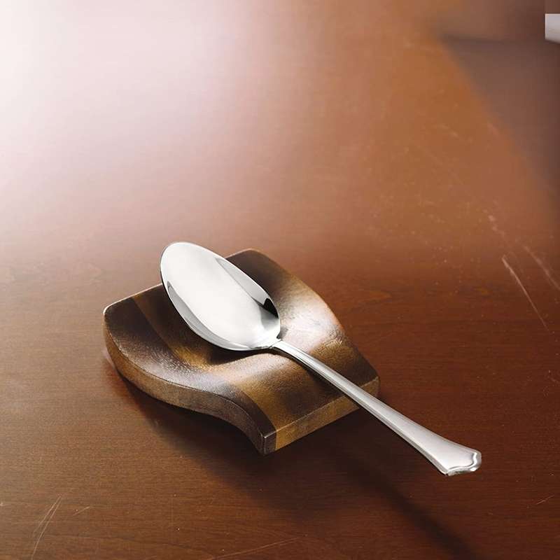 Acacia Wood Non-Slip Spoon Rest Holder