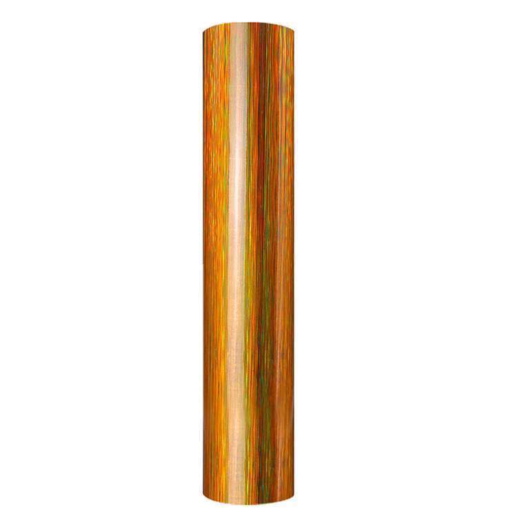 Holographic Brushed adhesive craft sticker vinyl- Orange