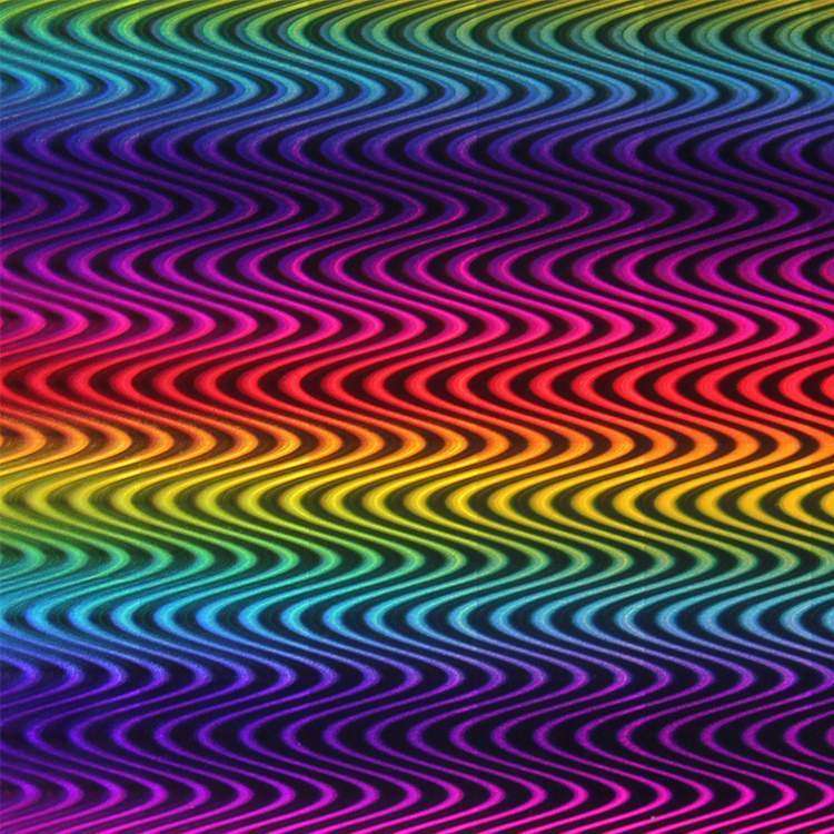 Holographic rainbow adhesive craft sticker vinyl ripple