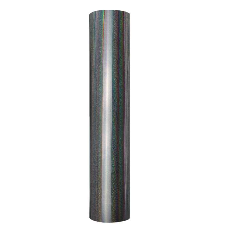 Holographic Shimmer self adhesive craft sticker vinyl - Black