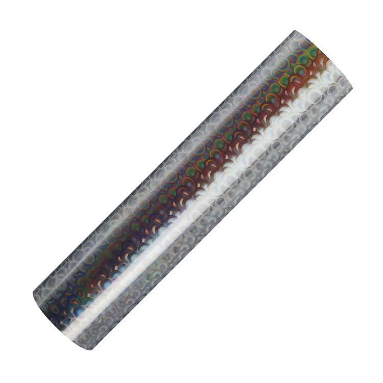 Holographic Bubble self adhesive craft sticker vinyl -Silver