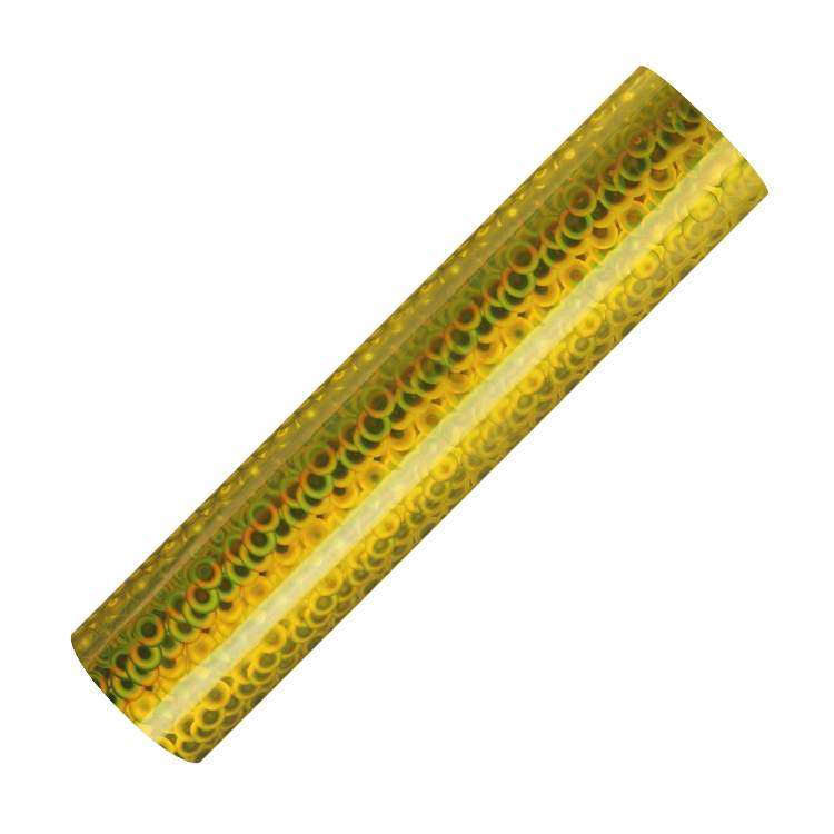 Holographic Bubble self adhesive craft sticker vinyl -Gold