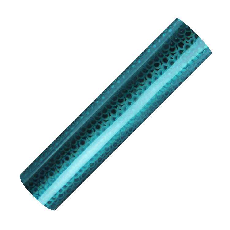 Holographic Bubble self adhesive craft sticker vinyl - Blue