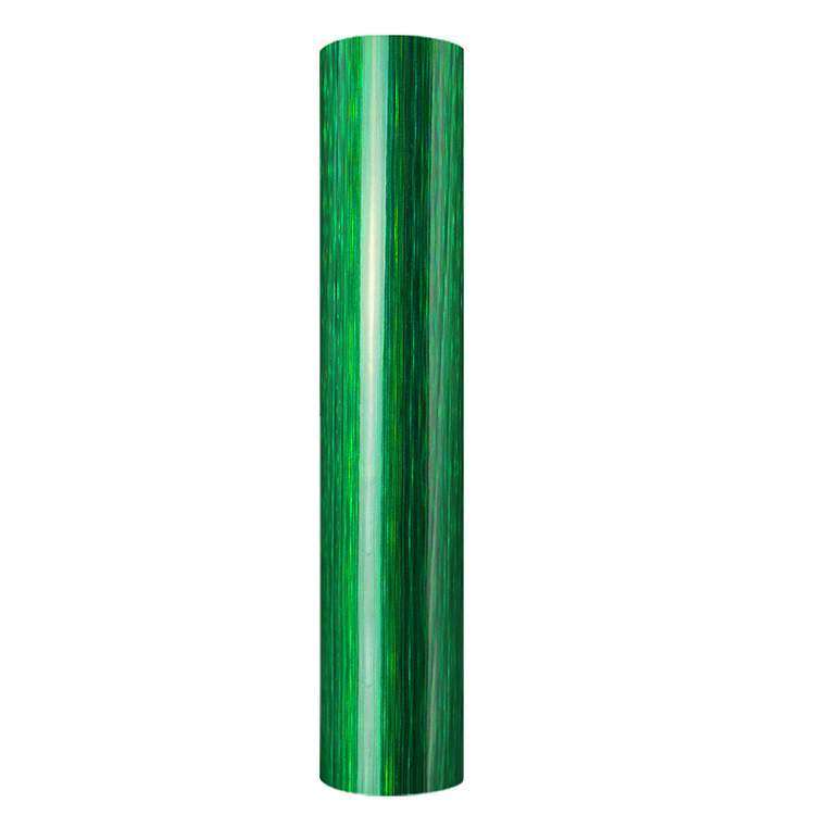 Holographic Brushed self adhesive craft sticker vinyl - Green