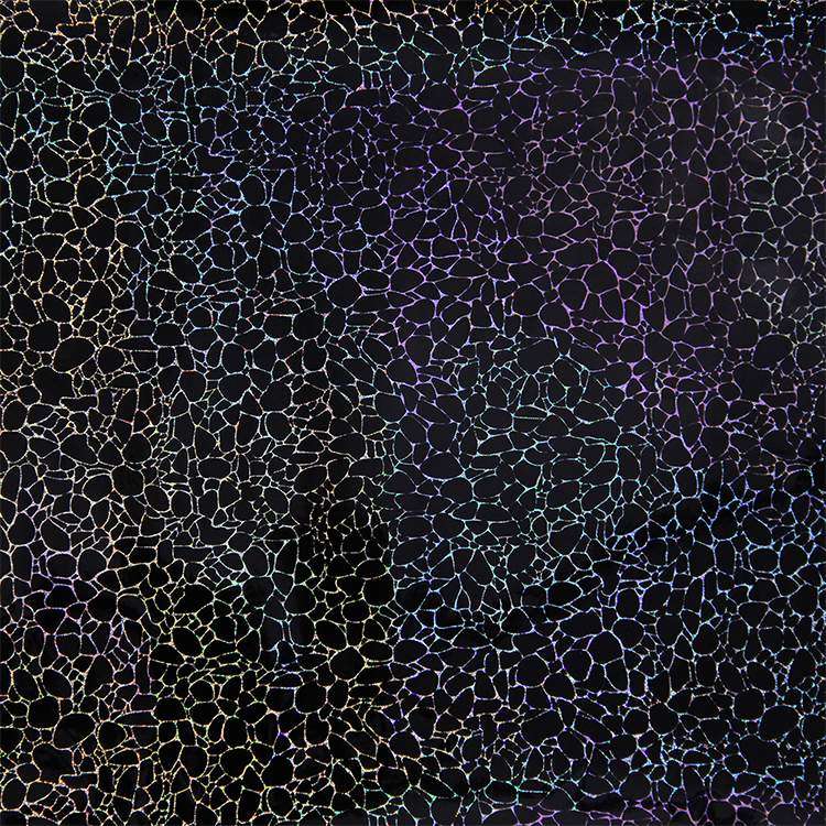 Holographic Crack Pattern Craft Vinyl Silver