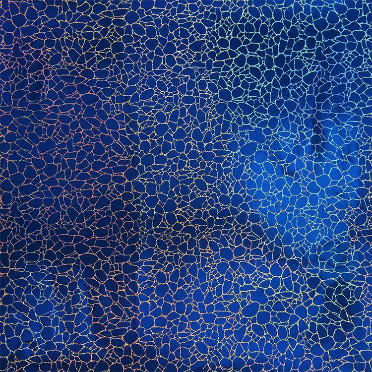 Holographic Crack Pattern Craft Vinyl Blue
