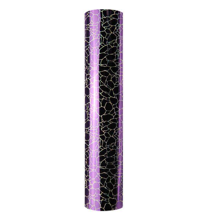 Holographic Crack Pattern Craft Vinyl Purple