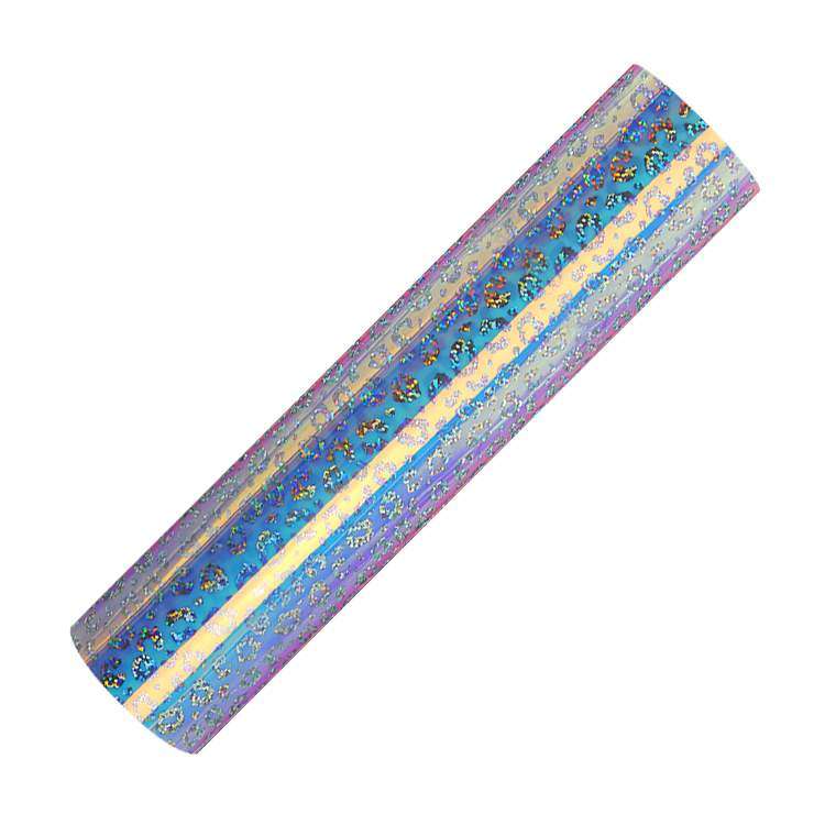 Holographic Semi-Clear opal craft vinyl - Leopard Pattern