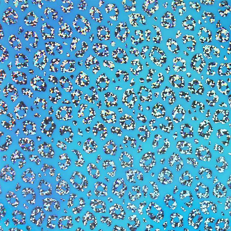 Holographic Semi-Clear opal craft vinyl - Leopard Pattern