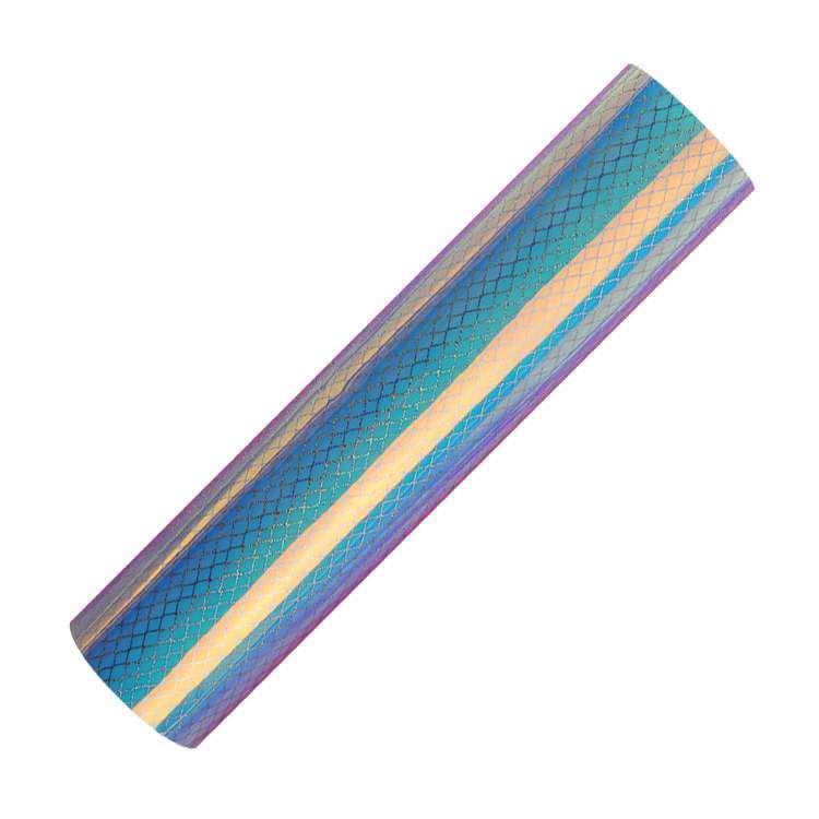 Holographic Semi-Clear opal adhesive craft vinyl- Gridding
