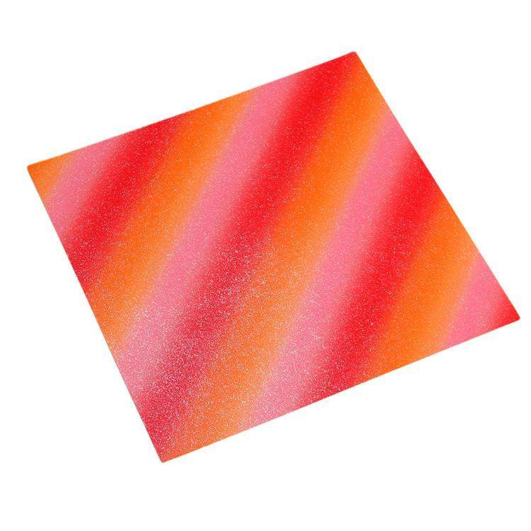 Rainbow Glitter adheisve craft vinyl - Red/ Pink/ Orange