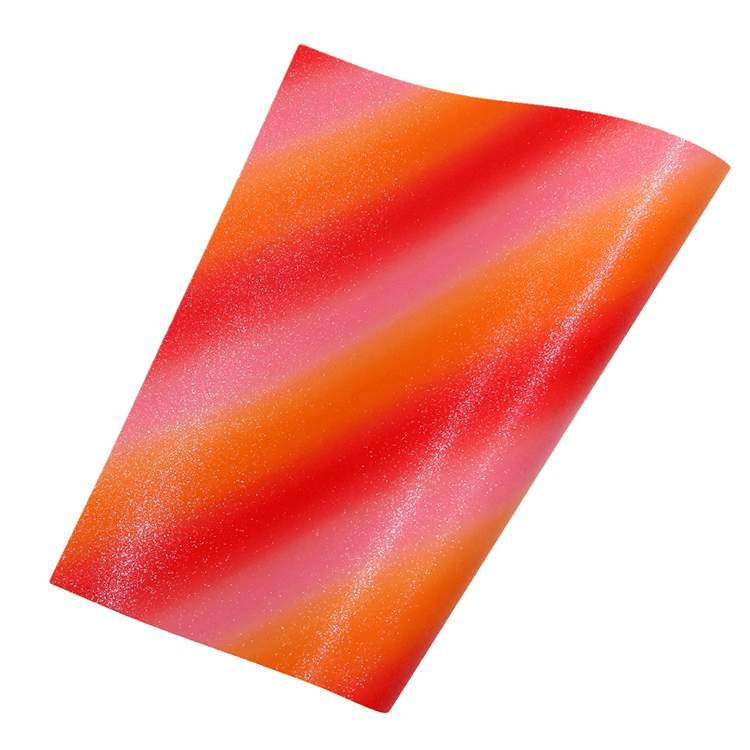 Rainbow Glitter adheisve craft vinyl - Red/ Pink/ Orange