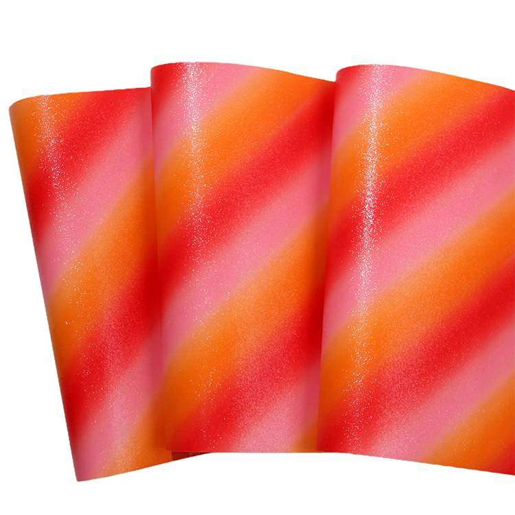 Rainbow Glitter adheisve craft vinyl - Red/ Pink/ Orange