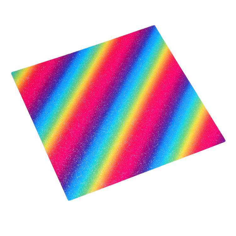 Rainbow Glitter Adheisve craft vinyl - Pink/ Yellow/ Green