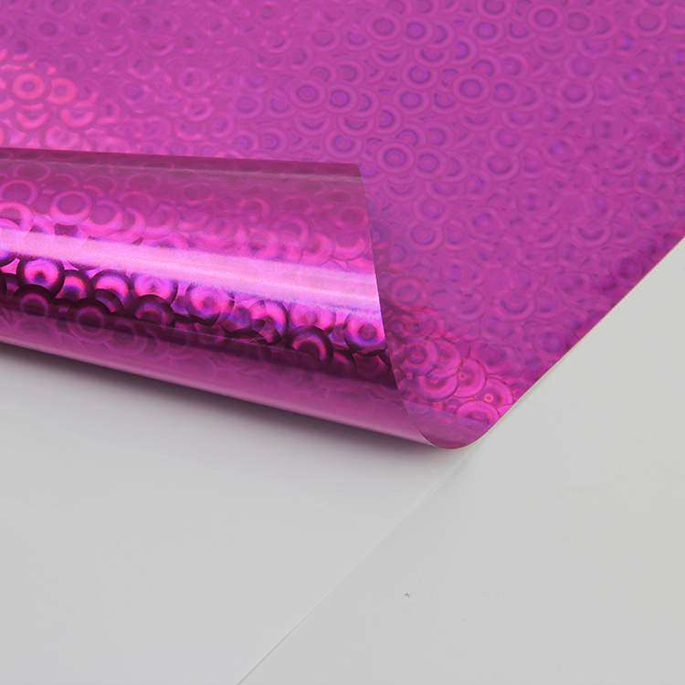 Holographic Bubble self adhesive craft sticker vinyl - Pink