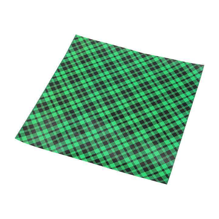 Buffalo Plaid Self Adheisve Craft Vinyl Green / Black