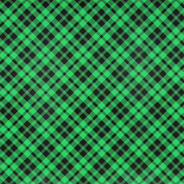 Buffalo Plaid Self Adheisve Craft Vinyl Green / Black