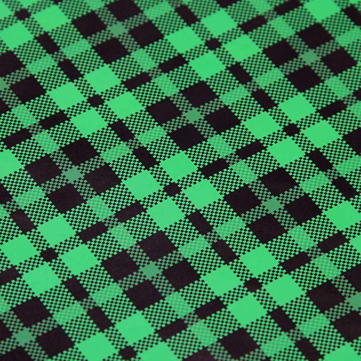 Buffalo Plaid Self Adheisve Craft Vinyl Green / Black