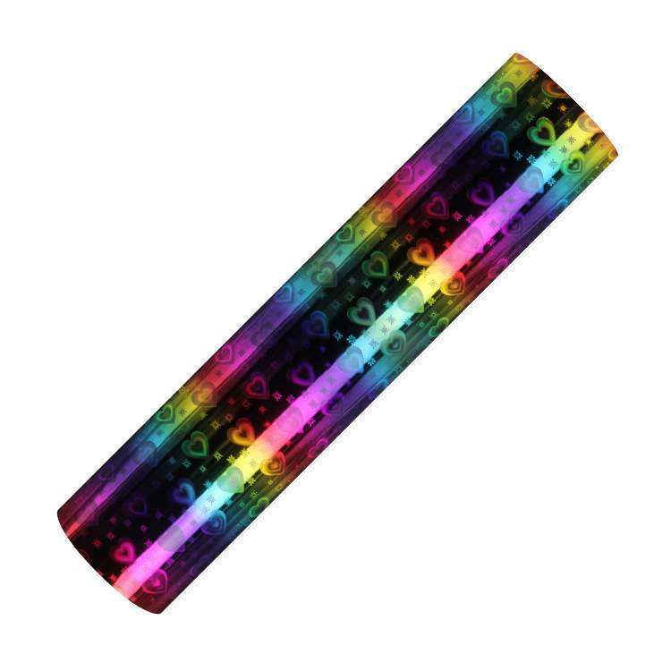Holographic Rainbow Adhesive Craft Sticker Vinyl Heart