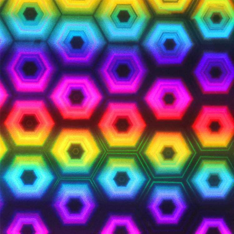 Holographic Rainbow Adhesive Craft Sticker Vinyl hexagon