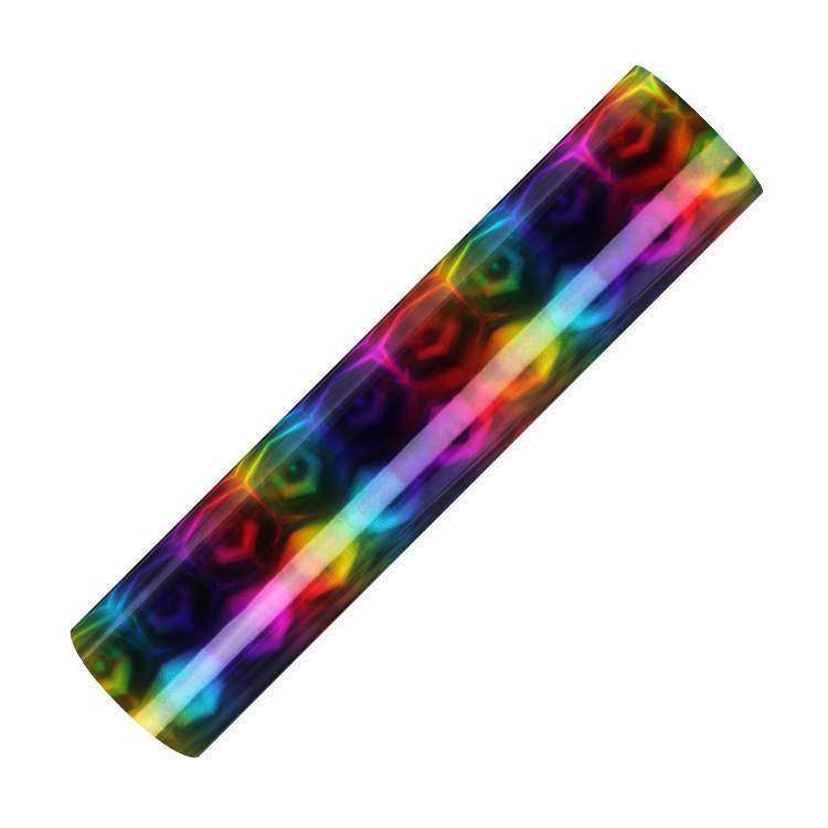 Holographic Rainbow Adhesive Craft Sticker Vinyl hexagon