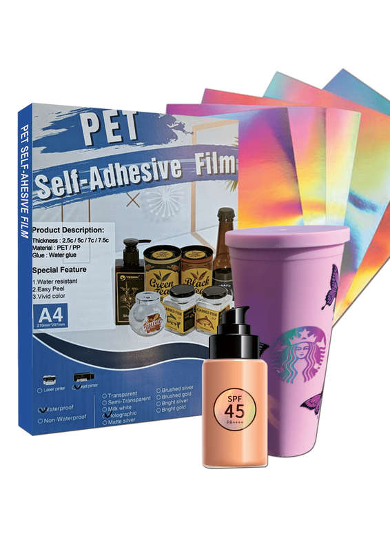Waterproof PET Holographic Vinyl Sticker Vinyl