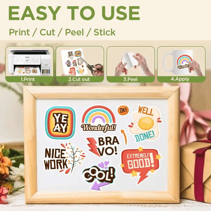 PP Glossy Printable Sticky vinyl (Inkjet)