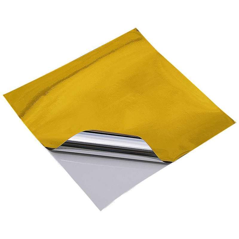 Glossy Chrome Gold Adhesive Craft Sticker Vinyl