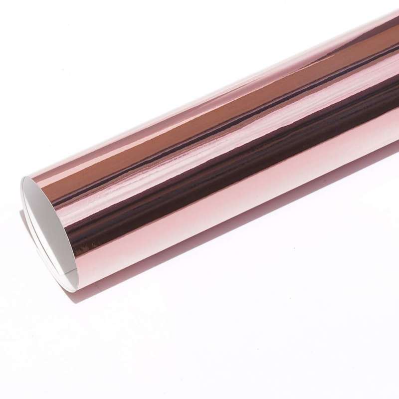 Glossy Chrome Rose Gold Adhesive Craft Sticker Vinyl