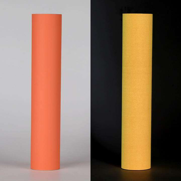 Glow in the dark Orange Adhesive Craft Sticker Vinyl